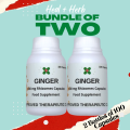 Organic Ginger Capsules (BUNDLE OF TWO 100 Capsules) Contains Gingerol, Pain Reliever, Joint Support, Anti- inflammatory. 