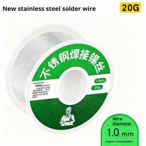 Stainless steel solder wire for lighter and electric iron welding suitable for multiple metal surfaces. Low melting point easy welding antioxidant.