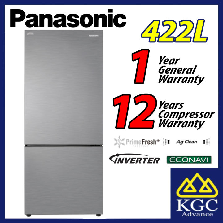 (Free Shipping) Panasonic 422L Fridge 2door Bottom Freezer Refrigerator NRBX421BPSM Steel Door