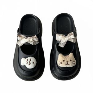 Angola Sepatu Sandal Mary Jane Cutie Cat H18 Sendal Super Gemas/Sepatu Sendal Wanita/Sandal Kekinian