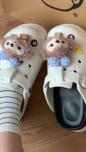 [Free Shipping] WomenS Thick-Soled Perforated Sandals For Summer With Removable Insoles Height-Increasing Beach Closed-Toe Slippers New Anti-Slip Design For Outdoor Wear