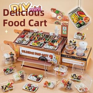 VERIDIAI 3D Pretend Play Kitchen Toys DIY Creative Mini Fast Food Model Toy Craft Reusable Educational Play House Toy Children Gifts