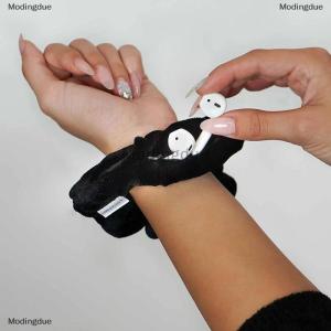 [COD] Modingdue Fashion Creative Sweet Zip Scrunchies For Women Girls Novelty Multicolour Velvet Hair Tie Versatile Hair Accessories Gifts