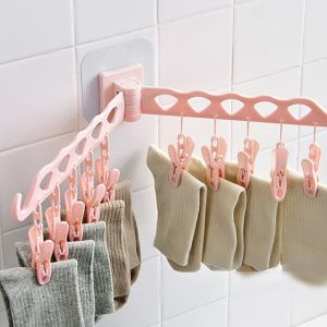 IMP.C207 Gantungan Tempel 10 Jepit Jemuran Kaos Kaki Tempel