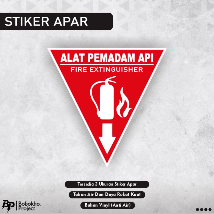 Sticker Apar / Stiker Alat Pemadam / Rambu Kebakaran / segitiga alat ...