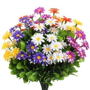 FOUNDTWO Nhà máy mô phỏng Cành hoa cúc nhân tạo Cảm giác chân thật Hoa giả Hoa Cúc Giả Trang trí bình hoa tự làm Làm thủ công Mô phỏng Hoa Cúc Nhỏ Tiệc cưới