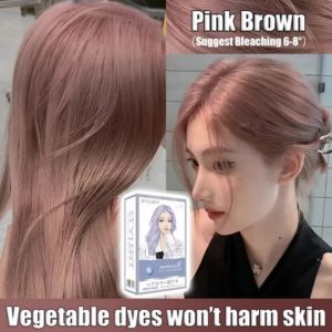 100ml Hair Dye and Oxidant 1 Set Hair Color Milk Tea Ash with Compete Tools Hair Color Tool