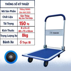 (Siêu Tải Trọng ) Xe Đẩy Hàng TOSHIDO Thép Tải Trọng 200-250kg Gấp Gọn Tiện Lợi