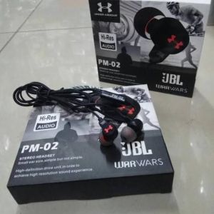 PROMO 10PCS & 5PCS HEADSET / HANDSFREE PM02 ORI DIJAMIN SUPER BASS COCOK BUAT SEMUA TYPE HP ANDROID