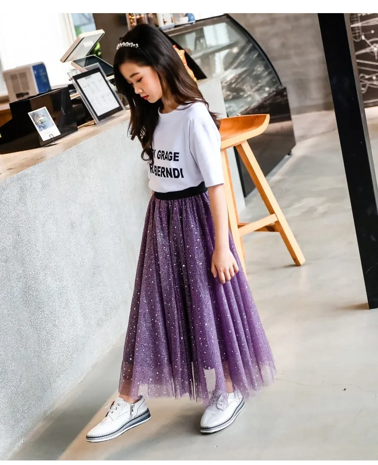 Long gauze skirt 2024 waist princess dress