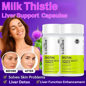60PC Milk Thistle Liver Support Capsules Natural Liver Cleanse Supplement Liver Detox Liver Function Enhancement Liver Health Pills 奶蓟护肝胶囊