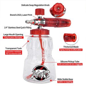 Bình Phun Bọt tuyết BEARFORCE Phun bọt tuyết với đầu nối nhanh 1 / 4 ” & vòi phun 1.25mm & 1.10mm Lance xốp tu