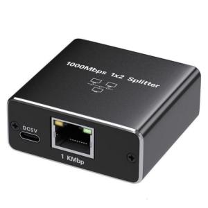 Gigabit RJ45 Networking Splitter 1 to2with USB Power Cable for Highly Speed Data Transfer Device Connectivities 1000Mbps