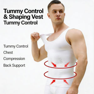 2026 Mens Slim Waist Shaper Vest T-shirt Sport Compression Underwear Body Shaper Corset Top Abdomen Slimming Shapewear Fat Burn
