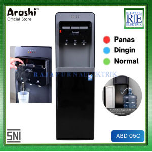 ARASHI Dispenser Air Galon Bawah ABD 05C - Fungsi Panas Dingin Normal - Hot & Cool