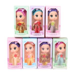 Pretend Play Princess for Baby Girl Eyes Open Handmade White Skin Girl in Dress Doll for Kid Collectors Sleeping Doll