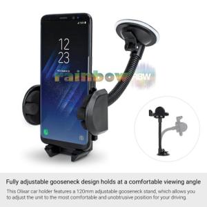 Rainbow Car Phone Holder Long / Holder Dashboard Mobil (6inch) Tatakan Hp Holder Phone Mobile Tatakan Handphone Tangkai Panjang (Rotasi 360 Derajat) / Bracket Universal Smartphone Stand & Tatakan Hp Mobil / Dudukan Hp Mobil / Holder Hp Meja Kerja - Black