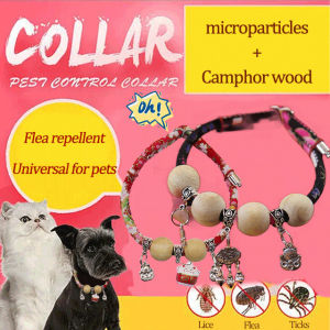 Pet Collar External Insect Repellent Micro Particles Camphor Wood/Adjustable Pet Collar For Dogs And Cats/Flea And Tick Prevention/Comfortable Wear