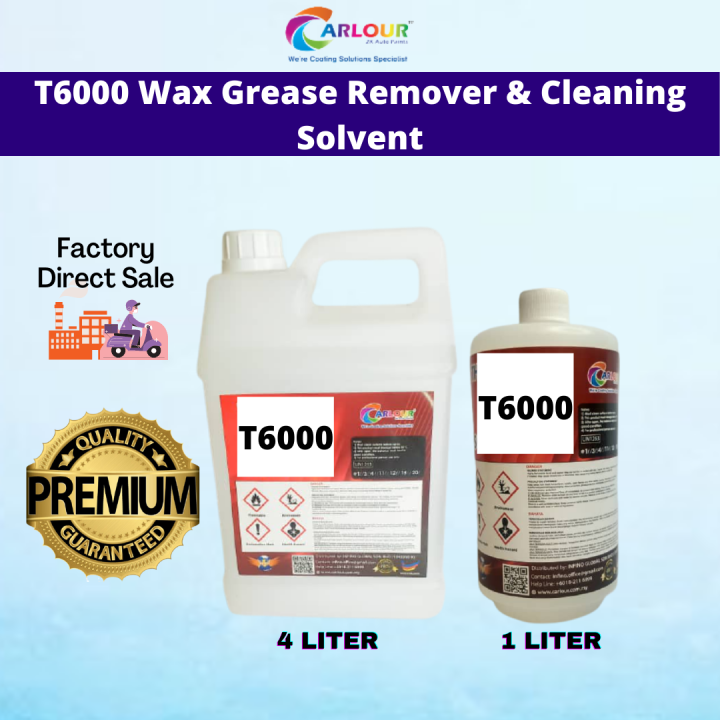 1Liter Wax & Grease Remover & Cleaning Solvent T6000 for all substrate ...