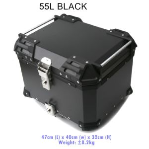 TRENY Motorcycle Tail box Top Box Aluminum NO Design With Universal Base Plate 36L 45L 55L Xmax Cb500x MT09 Cb650f tracer