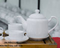 bộ ấm trà trắng CK. 