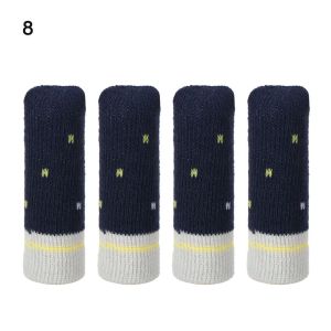 OKKFINE 4Pcs/Set Elastic Knitting Floor Protector Anti-Noise Furniture Legs Sleeves Protective Case Table Foot Cover Chair Socks