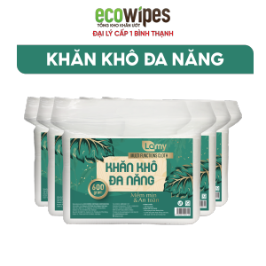 KHO BÌNH THẠNH_Combo 05 túi khăn vải khô đa năng cao cấp Lamy 600G không mùi an toàn cho da nhạy cảm
