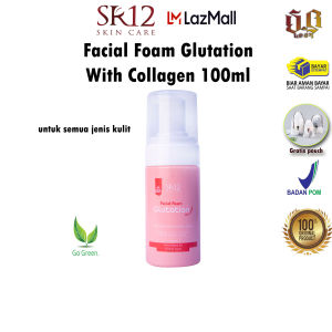 SR12 FACIAL FOAM GLUTATION WITH COLLAGEN PENCERAH WAJAH SABUN BUSA DENGAN NIACINAMIDE