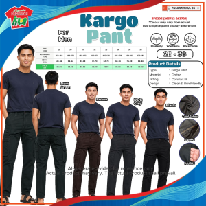Men’s Kargo Pant Cotton | Comfort Fit | Elasticity Breathable & Washable | Size 28–38