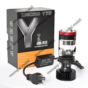 2PCS Lampu Head Lamp Led Projie H4 Mini Lens Y6 Y7 Y8 Y11 Original Super Terang Bohlam Mobil LED 35W 80W 12-24 Volt 36mm Motor Mobil Truk Universal/Projie Led Mobil Mini Projie H4 Mobil Y7D Super Terang Lampu Led Mobil Utama Kabut Headlamp Lampu Mobil