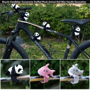 CANICECA Multistyles Bicycle Handlebar Ornaments 24.52.7cm Cute Stuffed Plush Animal  Doll Panda Pendant Motorcycle Handle Decoration