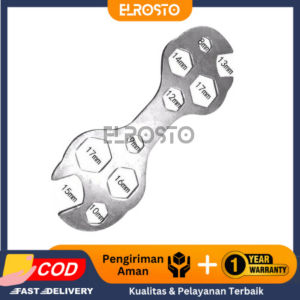 ELROSTO Kunci Pas Sepeda Multi Ukuran 10 In 1 Alat Bengkel Komplit Ringan