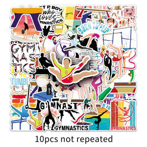 50PCS Track and Field Sports Gymnastics Cartoon Graffiti Waterproof Sticker