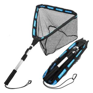 Light weight Landing Net Triangular Frame Adjustable Length Aluminum Poles For Fishing Enthusiasts Travel Gears