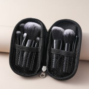 LUMIQLO 10Pcs/Set Artificial Fiber Makeup Brush Set Crystal Handle Makeup Tool Makeup Brush Storage Bag Professional Beauty Kit Foundation Eyeshadow Brushes