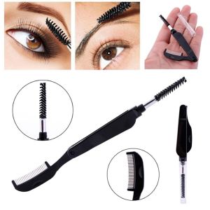 GUAIP Black Double Head Eyebrow Brush Cosmetic Tools Makeup Brush Eyelashes Comb Eyelashes Extension