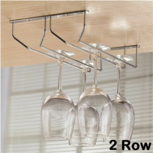 27/34/55CM Stainless Steel rack wine rack wall mounted storage shelves organizer wine glass holder Fashion Hanging Upside Down Easy Installation hanging goblet wine holder for Home，Bar，KTV，Restaurant