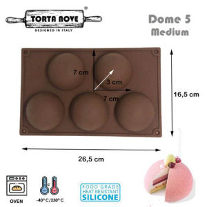 [COD] Cetakan Dome Setengah lingkaran bulat / Cetakan Silikon /DOME 5 /TORTA NOVE Italy / Cetakan kue untuk chocobomb coklat mousse cake mirror glaze cake puding sabun resin lilin