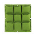 【Ready】Hanging Planting Bag Wall Mounted 9 Pockets Vertical Square Breathable Indoor Outdoor Hanging Strawberry Flower Wall Planter Gardening Supplies. 