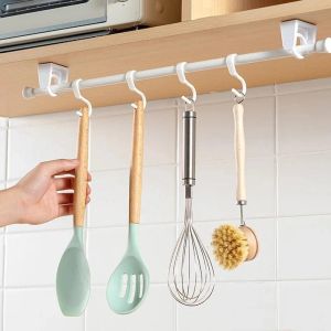 2/4pcs Self Adhesive Swivel Rod Holder Hooks No Drill 360 Rotation Pole for Towel/Clothes Rail