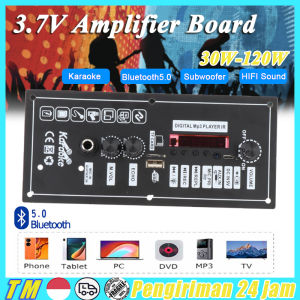 ✦Ready yacod✦Amplifier Mobil Square Dance Audio 3.7V Bluetooth Speaker Amplifier Board Amplifier Papan Baterai Lithium Isi Ulang Daya Pemutar MP3 USB Untuk Audio Kendaraan