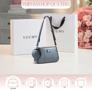 Bộ hộp quà YUUMY (Túi đeo chéo nữ YUUMY YN311 + Hộp quà YHQ3T + Túi giấy YTG3T + Túi rút BVR3838 + Thiệp cảm ơn YBT1)