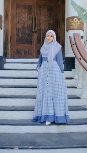 Nurul Dress: Gamis Dress Mix Crinkle & Baju Dress Maxy Wanita