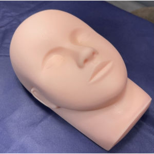 5D Full Face Silicone Tattoo Practice Pad – Sports Skin Head Model for Makeup and Art Training