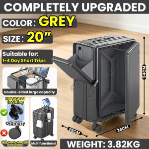 【SG Local Seller 】2026 New Arrival 20/24/26 Inch Expandable Large Capacity Cabin Luggage Lightweight Luggage With brake wheel ＆Cup Holder