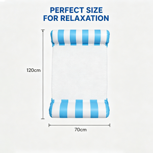 Inflatable Water Hammock Pool Float 2/4 Tube Floating Chair with Breathable Mesh Adult Water Lounger for Pool Beach & Lake Holds Up to 90kg