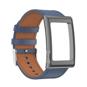 MINIFELE 262 Leather Sport Band Adjustable Quick Release Fitness Tracker Strap Durable Metal Frame Replacement Wristband for Amazfit Helio Strap