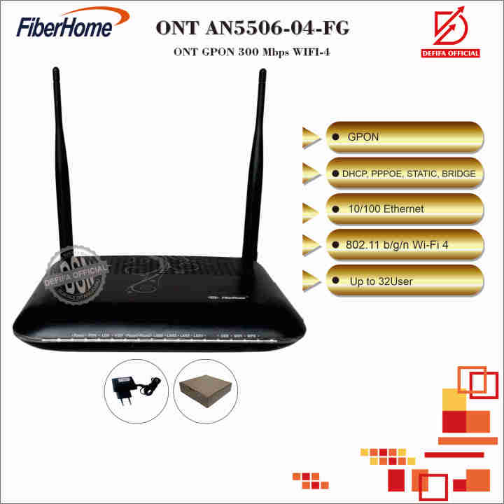 Modem FTTH Router Wireless WIFI Fiberhome AN5506-04-FS GPON ONT ONU Normal