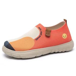 Slip-On Graffiti Shoes for Women 2025 Spring and summer new thick-soled painted casual shoes for women flat shoes