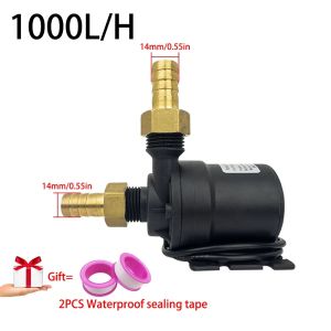 DC12V Brushless Motor Water Pump DC24V 1000L/H 8M Head 1/2" Submersible Pump Fountain Water Heater Shower Booster Pump IP68
